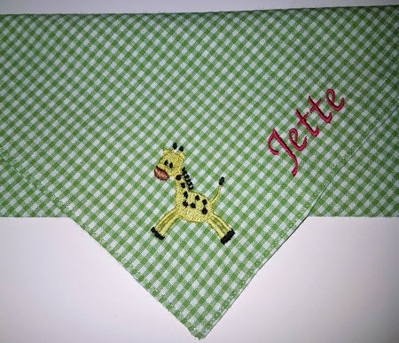 Halstuch: Vichykaro grün Motiv: Giraffe\\n\\n27.09.2017 10:53