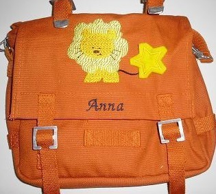 Kindergartentasche mit Schnallen orange